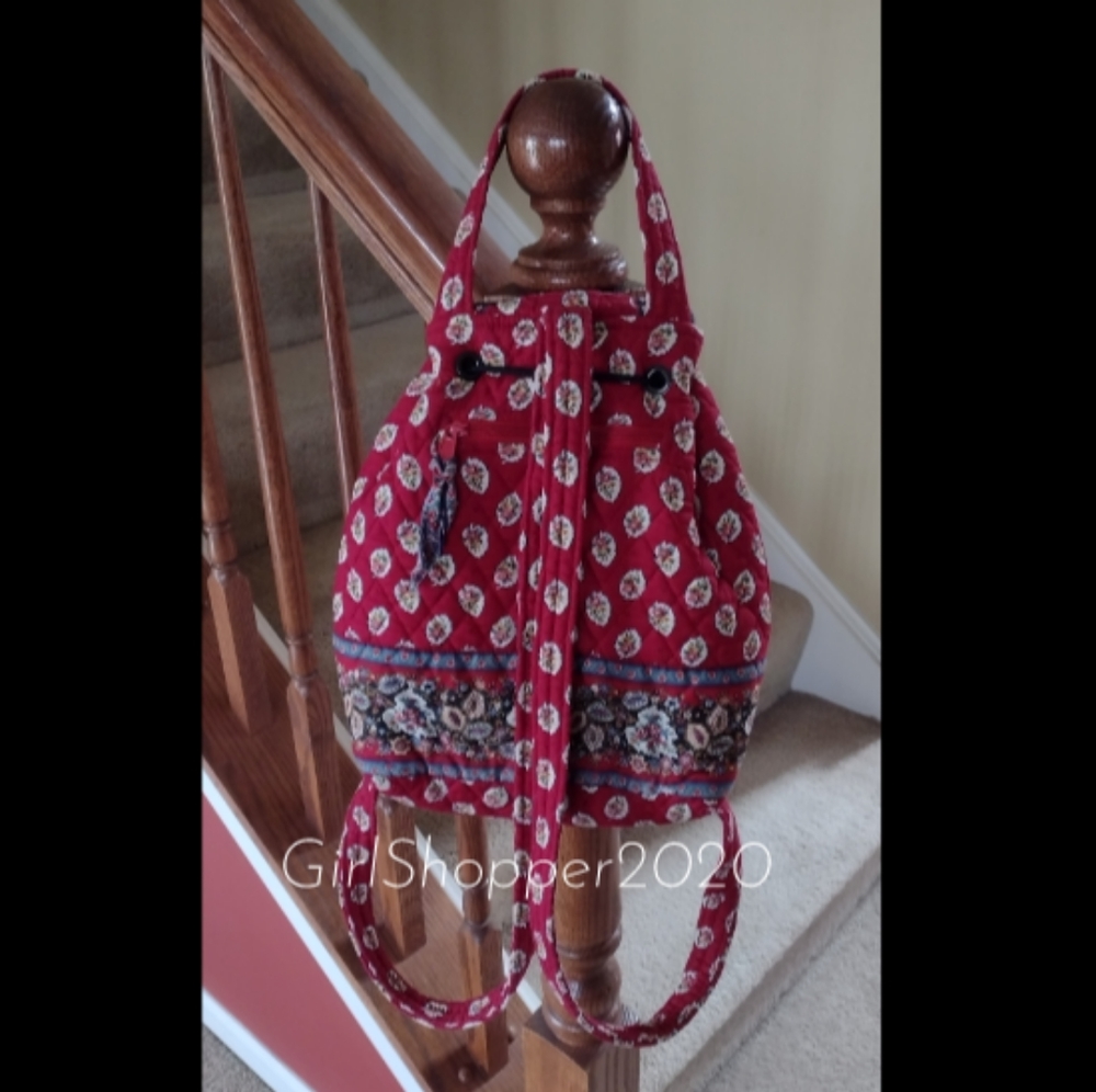 ‼️VERA BRADLEY Red Leaf Backpack - Picture 2 of 6
